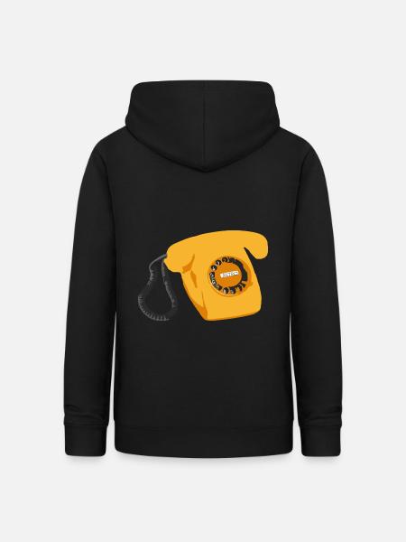 Telefon Retro - Frauen Hoodie - Schwarz