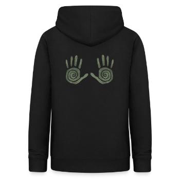 Les mains de Reiki - Sweat à capuche Femme - noir - Dos - AI Model Female 172 light (172cm)