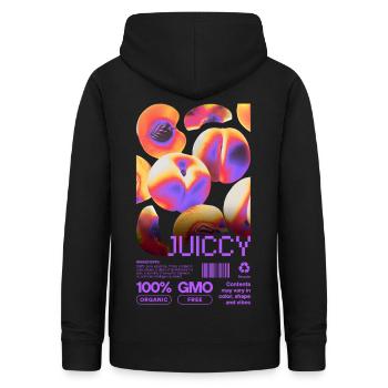 Éclat juteux - Sweat à capuche Femme - noir - Dos - AI Model Female 172 light (172cm)