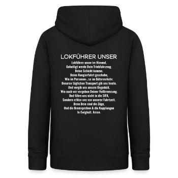 Lokführer Unser - Triebfahrzeugführer (Geschenk) - Frauen Hoodie - Schwarz - Hinten - AI Model Female 172 light (172cm)