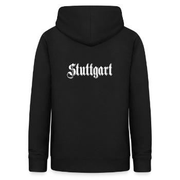 Stuttgart 0711 Bad Cannstatt Ultras Neckarstadion - Frauen Hoodie - Schwarz - Hinten - AI Model Female 172 light (172cm)