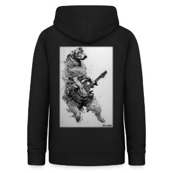 Chien Guitare Animal de compagnie Musicien Chien Ami - Sweat à capuche Femme - noir - Dos - AI Model Female 172 light (172cm)