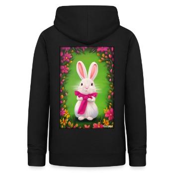 Rabbit Easter Easter Pet Easter Holiday - Women's Hoodie - black - Back - AI Model Female 172 light (172cm)