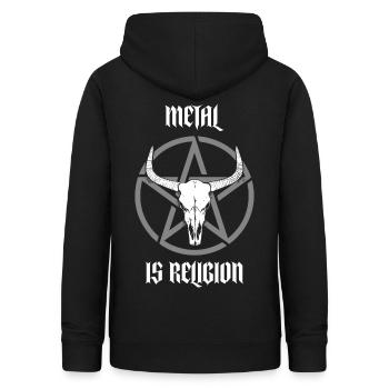 Death Metal Pentagram Satan - Sweat à capuche Femme - noir - Dos - AI Model Female 172 light (172cm)