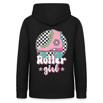 Roller Girl Rollschuh Rollschuhläuferin Geschenk - Frauen Hoodie - Schwarz - Hinten - AI Model Female 172 light (172cm)