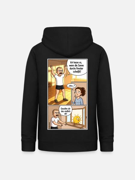 SONNE IST SCHEIßE(N) - Comic - Frauen Hoodie - Schwarz