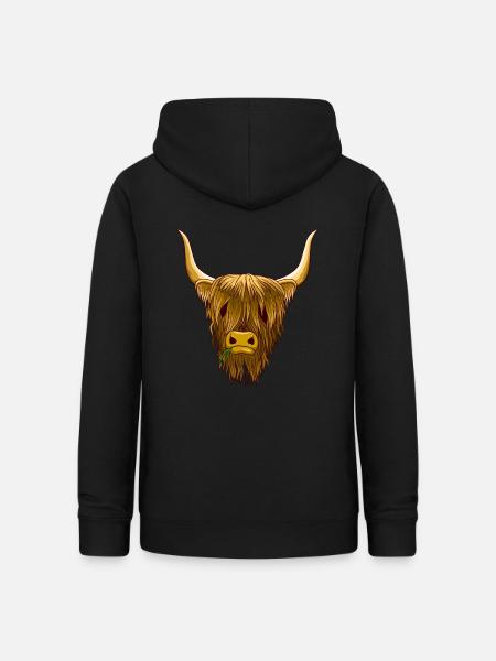 Schottisches Hochlandrind - Frauen Hoodie - Schwarz