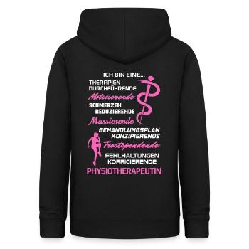 Physiotherapeutin/Physiotherapie/Physiotherapeut - Frauen Hoodie - Schwarz - Hinten - AI Model Female 172 light (172cm)