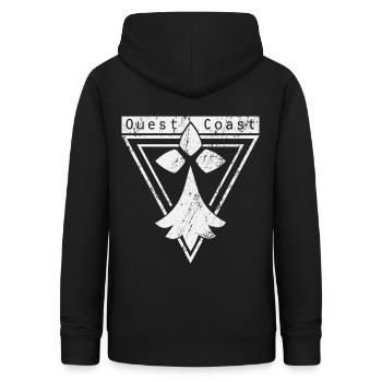 OUEST COAST - grand ouest bretagne - Sweat à capuche Femme - noir - Dos - AI Model Female 172 light (172cm)