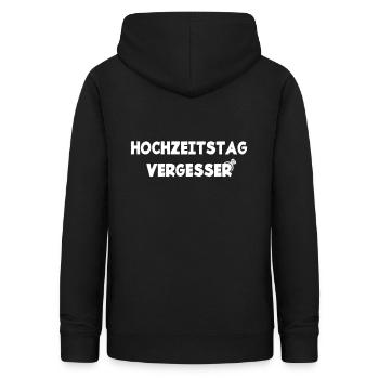 Hochzeitstag Vergesser Sprüche Geschenk Hochzeit - Frauen Hoodie - Schwarz - Hinten - AI Model Female 172 light (172cm)
