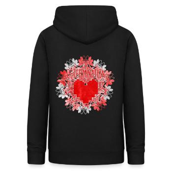 BESTIMMUNG - Frauen Hoodie - Schwarz - Hinten - AI Model Female 172 light (172cm)