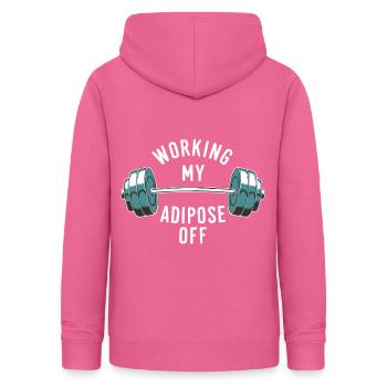 Langhantel mit Gewichten Motivations Spruch - Frauen Hoodie - Pink - Hinten - AI Model Female 172 light (172cm)