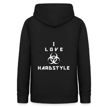 I Love Hardstyle - Frauen Hoodie - Schwarz - Hinten - AI Model Female 172 light (172cm)