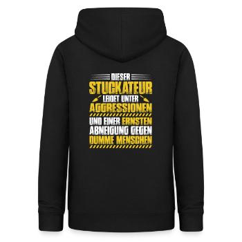Stuckateur Gipser Stukkateur Verputzer Geschenk - Frauen Hoodie - Schwarz - Hinten - AI Model Female 172 light (172cm)