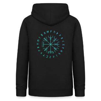 Vegvisir - Colormatic Edition - Frauen Hoodie - Schwarz - Hinten - AI Model Female 172 light (172cm)