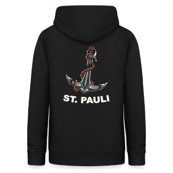 St. Pauli | anchor - Women's Hoodie - black - Back - AI Model Female 172 light (172cm)