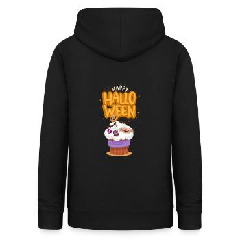 Happy Halloween Cupcake Candy - Women's Hoodie - black - Back - AI Model Female 172 light (172cm)