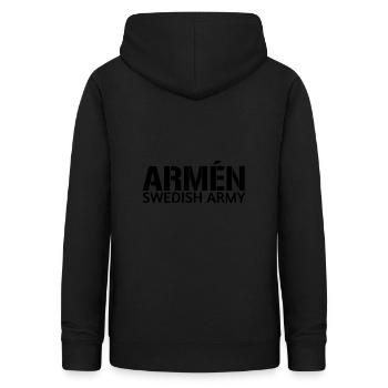 Armee - Schwedische Armee - Frauen Hoodie - Schwarz - Hinten - AI Model Female 172 light (172cm)