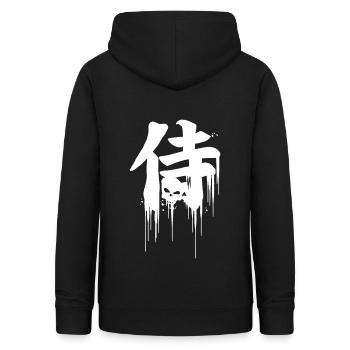 samouraï - Sweat à capuche Femme - noir - Dos - AI Model Female 172 light (172cm)