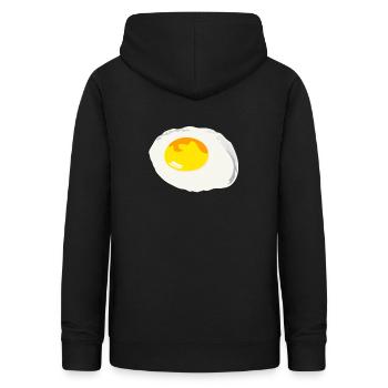 œuf au plat - œuf au plat - petit déjeuner - Sweat à capuche Femme - noir - Dos - AI Model Female 172 light (172cm)