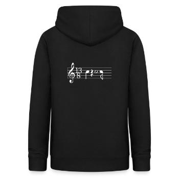 Prog bright - Sweat à capuche Femme - noir - Dos - AI Model Female 172 light (172cm)