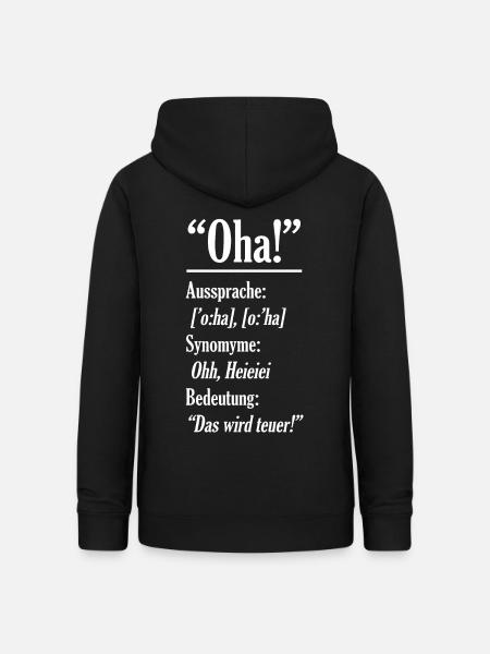 Oha! Das wird teuer! - Frauen Hoodie - Schwarz