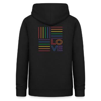 LGBT Pride - Frauen Hoodie - Schwarz - Hinten - AI Model Female 172 light (172cm)