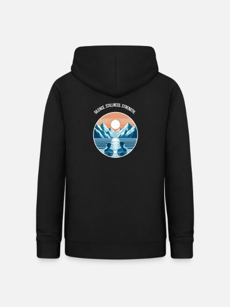 Eisbaden mit Bergpanorama Regenration Wellness  - Frauen Hoodie - Schwarz