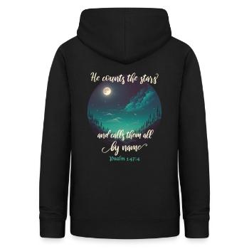 Bibelvers Christlich Religiöser Spruch - Frauen Hoodie - Schwarz - Hinten - AI Model Female 172 light (172cm)