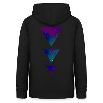 Triangles Galaxy - Sweat à capuche Femme - noir - Dos - AI Model Female 172 light (172cm)