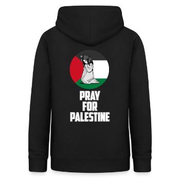 FREE PALESTINE PALESTINA GAZA PRAY FOR PALESTINE - Sweat à capuche Femme - noir - Dos - AI Model Female 172 light (172cm)