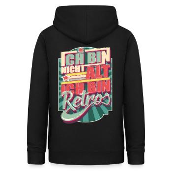 Rentner Lustiges Geschenk - Frauen Hoodie - Schwarz - Hinten - AI Model Female 172 light (172cm)