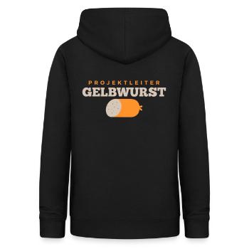 Projektleiter Gelbwurst Petersilie Metzgerei - Frauen Hoodie - Schwarz - Hinten - AI Model Female 172 light (172cm)