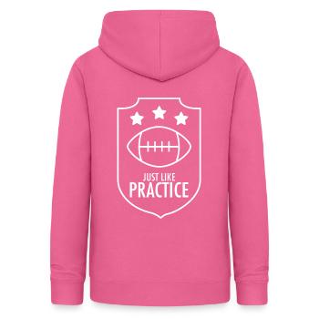 Just Like Practice American Football - Frauen Hoodie - Pink - Hinten - AI Model Female 172 light (172cm)