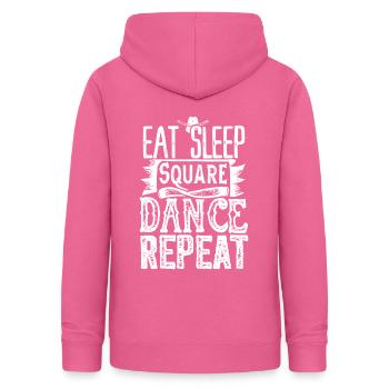 Eat Sleep Square Dance Repeat - Frauen Hoodie - Pink - Hinten - AI Model Female 172 light (172cm)