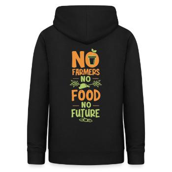 No Farmers - No Food - No Future Bauer Landwirt - Frauen Hoodie - Schwarz - Hinten - AI Model Female 172 light (172cm)
