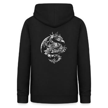 RPG Pen and Paper Drachen, Brettspiele Dragons - Frauen Hoodie - Schwarz - Hinten - AI Model Female 172 light (172cm)
