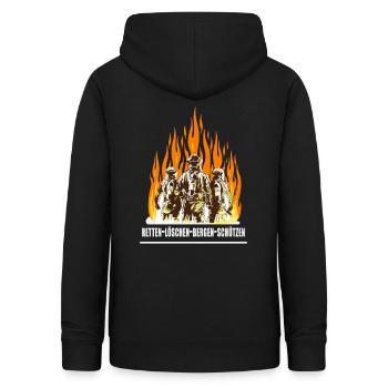Firefighter Firefighter Volunteer Fire Brigade - Women's Hoodie - black - Back - AI Model Female 172 light (172cm)