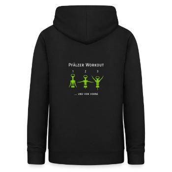 Pfälzer Workout - Frauen Hoodie - Schwarz - Hinten - AI Model Female 172 light (172cm)