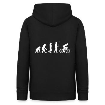 Evolution Radfahren Rennrad Alpen Bergtour - Frauen Hoodie - Schwarz - Hinten - AI Model Female 172 light (172cm)