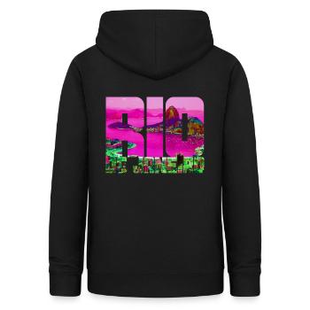 Rio de Janeiro Brasilien - Frauen Hoodie - Schwarz - Hinten - AI Model Female 172 light (172cm)