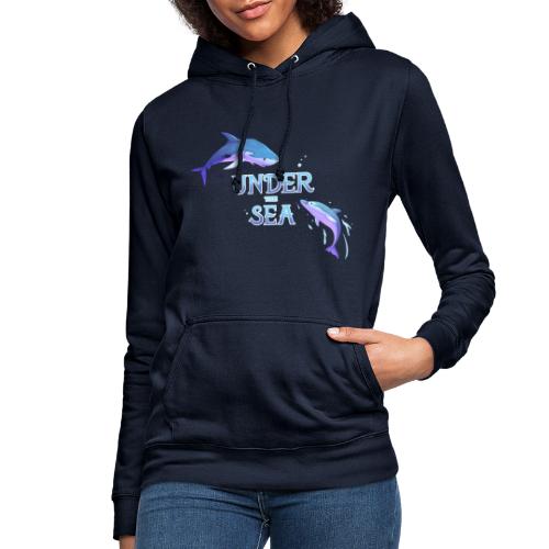 Under the Sea - Shark and Dolphin - Women's Hoodie