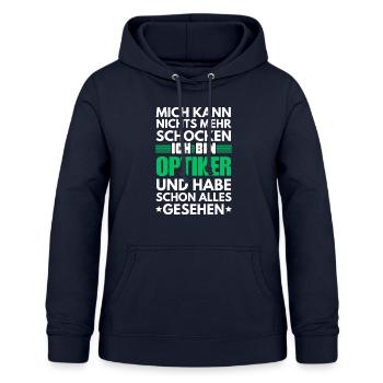 Nicht schockbarer Optiker - Frauen Hoodie - Navy - Vorne - AI Model Female 172 light (172cm)