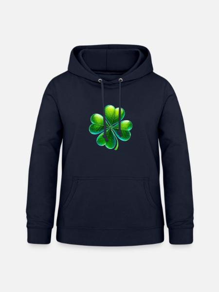 Vierblättriges Kleeblatt - Frauen Hoodie - Navy