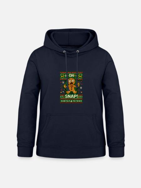 Oh Snap Lebkuchenmann Ugly Christmas - Frauen Hoodie - Navy
