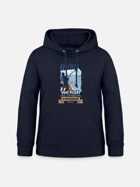 Angler - Frauen Hoodie - Navy