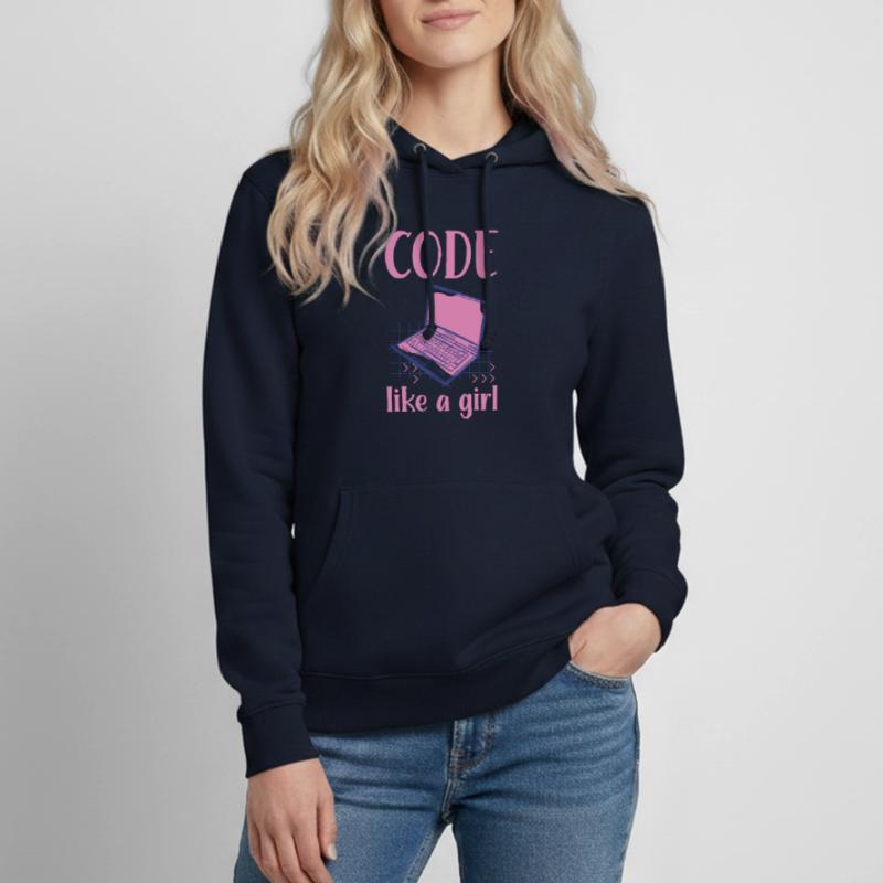 Code Like A Girl Programming Coder Computer Geek D Frauen Hoodie