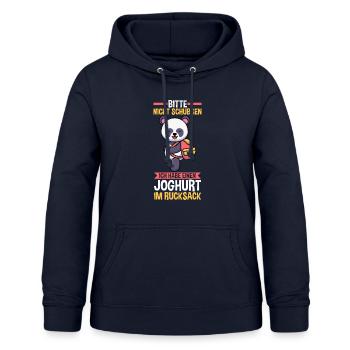 Bitte nicht schubsen ich habe Joghurt Panda - Frauen Hoodie - Navy - Vorne - AI Model Female 172 light (172cm)
