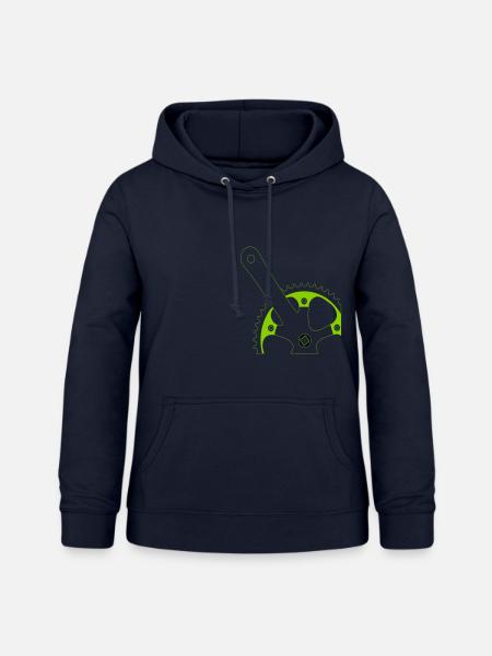 Fahrrad Kurbel Teil - Frauen Hoodie - Navy