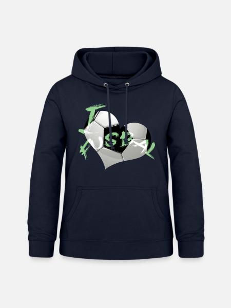 Ich liebe Fußball 2022 - Frauen Hoodie - Navy
